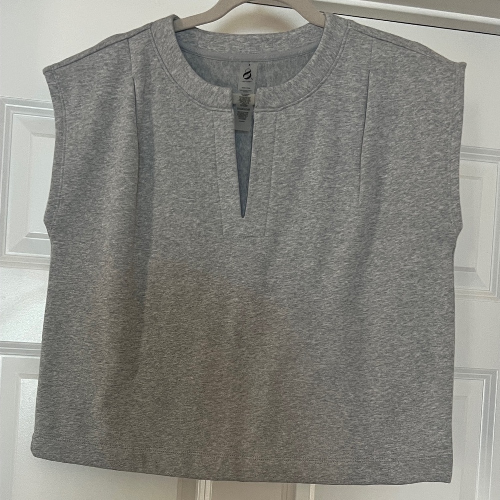 Lou & Grey Heather Gray Sweater Blouse NEW WITH TAGS